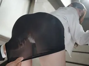 Asian girl cowgirl rides Japan guy's cock